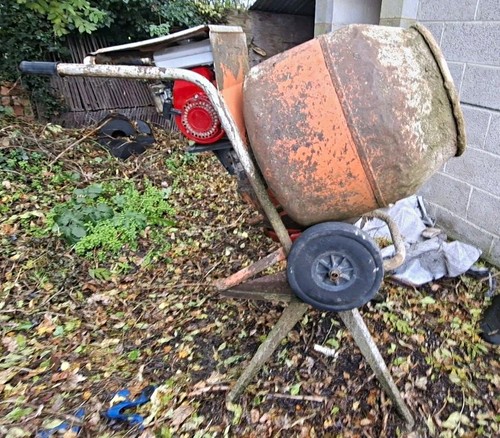 Concrete petrol mixer - concrete, mixer,